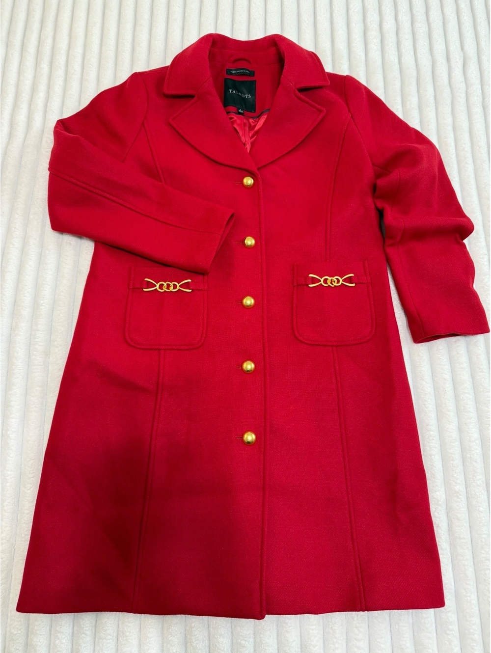 Talbots Red Wool Coat Women’s Size 4